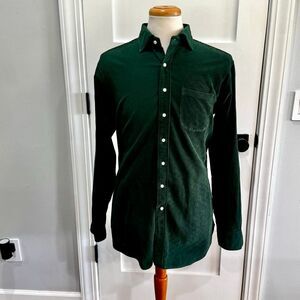 Sid Mashburn Corduroy Shirt/Jacket. Dark Green. Large.
